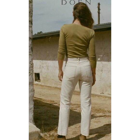 Doen Denim - Doen Diana Cream Straight Leg Jeans